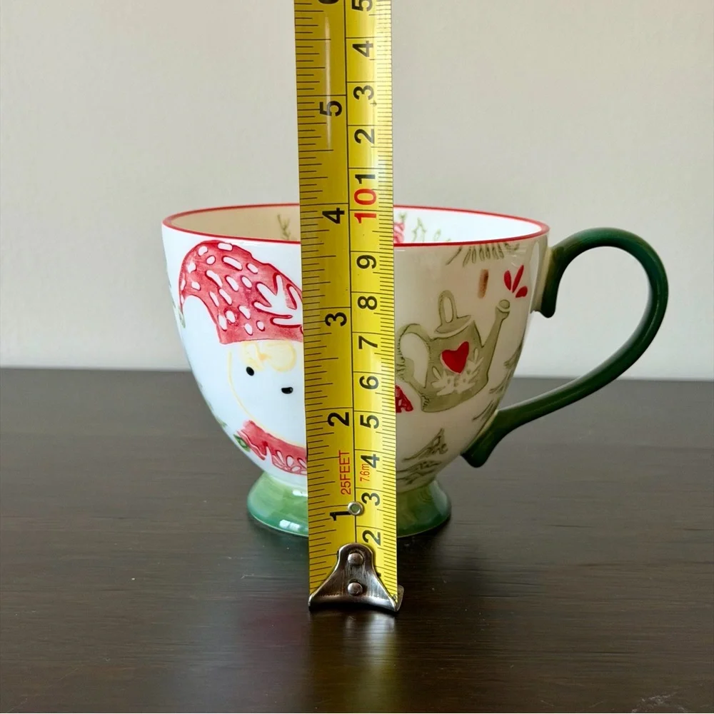 World Market Holly Jolly Vibes Christmas Mugs Woodland Santa Set of 2 NWOT